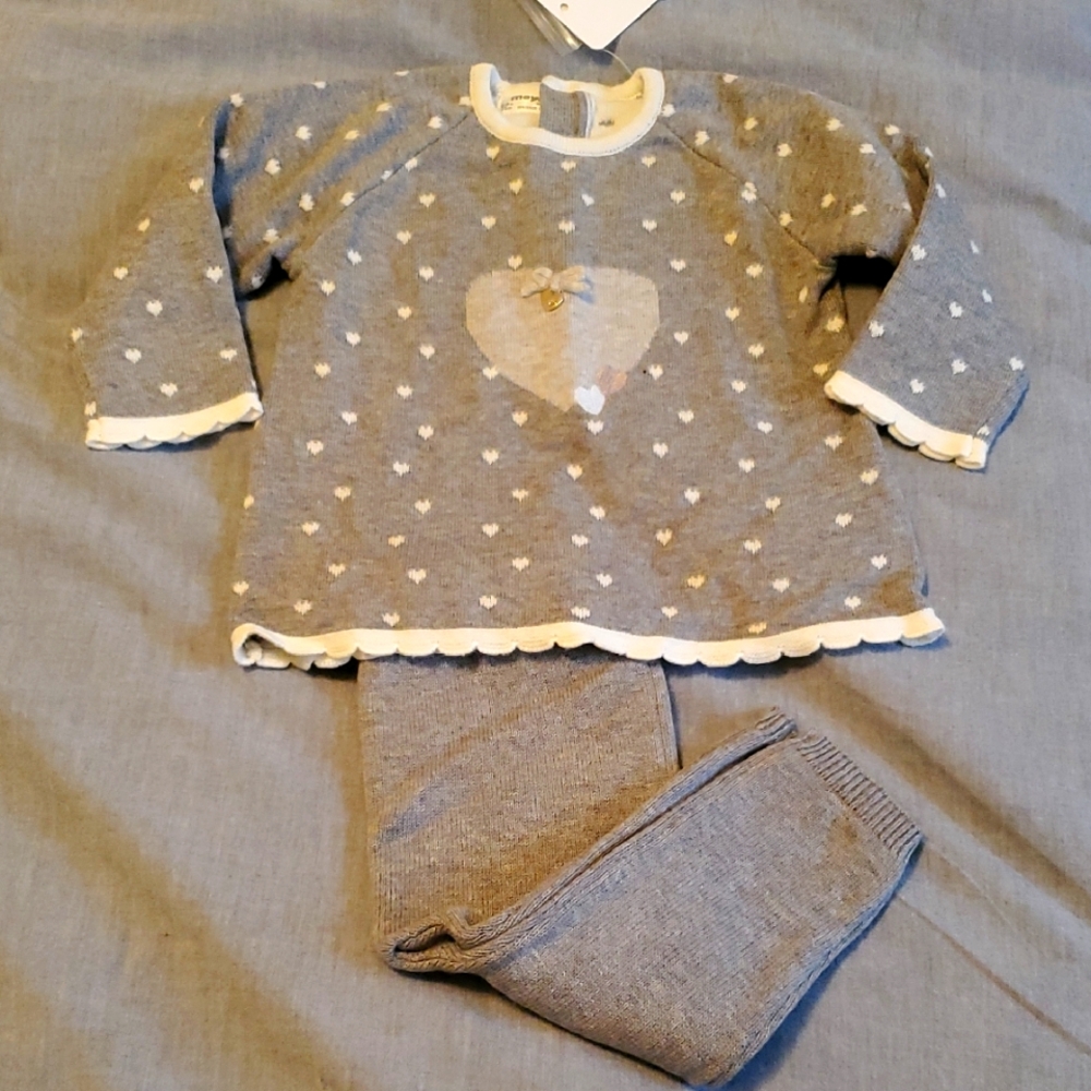 NWT Mayoral Cozy Gray Sweater Set